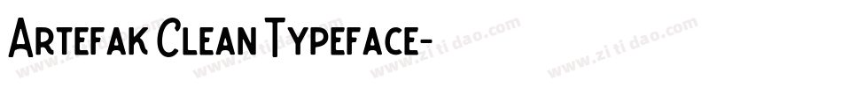 Artefak Clean Typeface字体转换